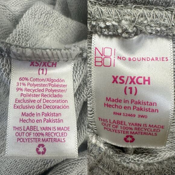 No Boundaries gray cargo jogger sweatpants Size XS Slim Leg High Rise - Picture 8 of 14